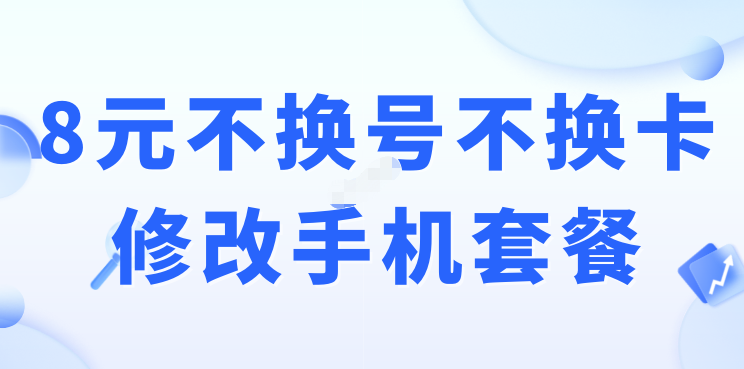 （3347）拼多多淘宝卖到几千单的8元不换号不换卡修改手机套餐教程