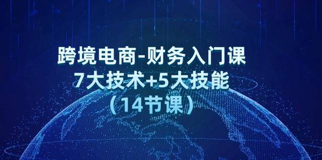 (6534)跨境电商-财务入门课:7大技术+5大技能(14节课)