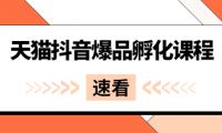 《天猫抖音爆品孵化课程》(免费福利课程)