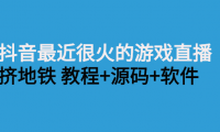 抖音最近几天很火的挤地铁无人直播，教程+源码+软件