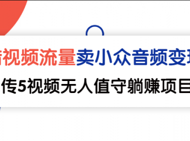 小众音频变现无人值守的躺赚被动项目