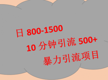 （2516-5）日800-1500的最新引流项目教程-暴利引流项目10分钟被动引流500+精准粉