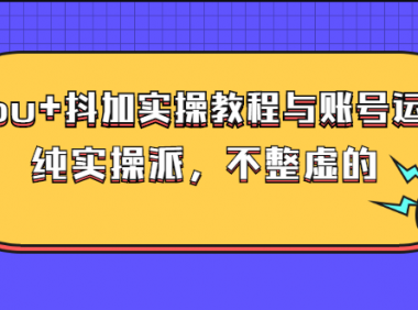 抖音dou+实操教程与账号运营教程（价值500）