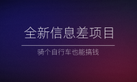 (2111)全新信息差项目,骑个自行车也能搞钱