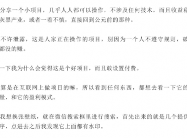 （2801-3）某公众号付费文章，号称日赚2000元的项目