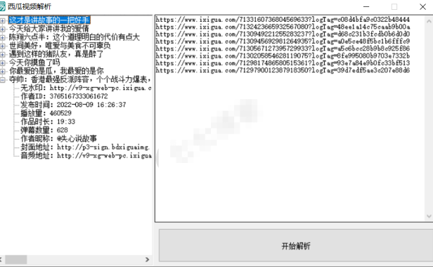 （2041）西瓜视频批量解析工具，无水印下载
