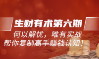 (2157)《生财有术第六期-更新至8月30》何以解忧,唯有实战,复制高手赚钱方法