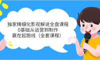(2159)独家精细化影视解说全盘课程,0基础从运营到制作,赢在起跑线(全套课程)