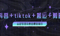 （2207）百万粉丝博主·抖音+tiktok+搬运+剪映，从起号寻找素材爆款制作！