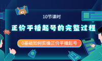 （2239）正价平播起号的完整过程：0基础如何实操正价平播起号（10节课时）