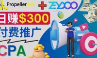 (2272)通过CPA推广平台Zeydoo日赚300美元:CPA Offer 付费推广方法!