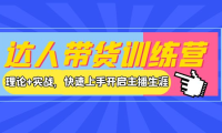 （2291）达人带货训练营，理论+实战，快速上手开启主播生涯！