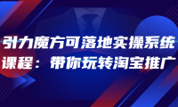 (2345)2022引力魔方可落地实操系统课程:带你玩转淘宝推广(12节课)