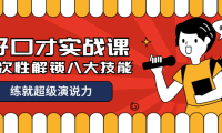 (2386)收费2000元的《好口才实战课》一次性解锁八大技能,练就超级演说力