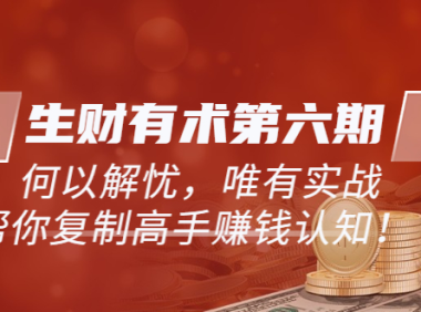 (2157)《生财有术第六期-更新至8月30》何以解忧,唯有实战,复制高手赚钱方法