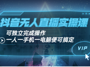 （2161）抖音无人直播实操课：可独立完成操作，一人一手机一电脑便可搞定
