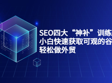 （2167）SEO四大“神补”训练营，小白快速获取可观的谷歌流量，轻松做外贸