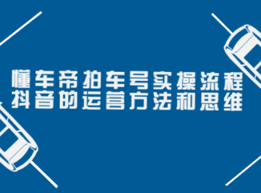 （2213）懂车帝拍车号实操流程：抖音的运营方法和思维（价值699元）