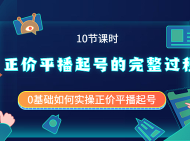 （2239）正价平播起号的完整过程：0基础如何实操正价平播起号（10节课时）