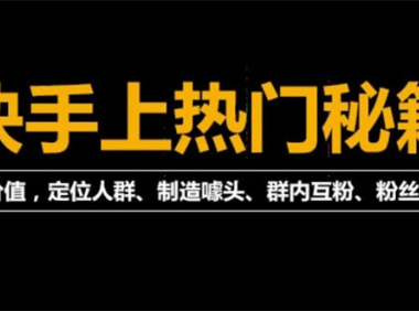 （2263）外面割880的《2022快手起号秘籍》快速上热门,想不上热门都难（全套课程）