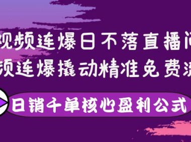 （2276）视频连爆日不落直播间，视频连爆撬动精准免费流量，日销千单核心盈利公式