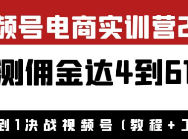 （2278）外面收费1900×视频号电商实训营2.0：实测佣金达4到61万（教程+工具）