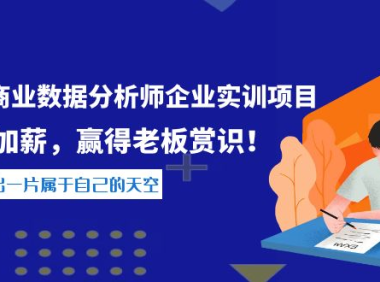 (2350)《阿里商业数据分析师企业实训项目》升职加薪,赢得老板赏识!