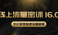 (2464)2022秋秋线上流量密训16.0:包含 暴力引流10W+中小卖家流量破局技巧 等等!