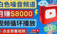 (2611)创建一个月入8000美元的大自然白色噪音Youtube频道 适合新手操作,流量巨大