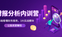 (2666)《财报分析内训营》0基础看懂财务报表,3大应用实战模块,让投资更赚钱