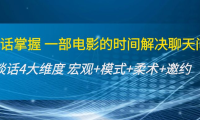 (2712)谈话掌握一部电影的时间解决聊天问题:谈话四大维度:宏观+模式+柔术+邀约