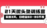 (2717)被忽视的微头条,21天微头条训练营,实操3天,日收益60-80不等