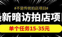 (2742)【信息差项目】最新暗访拍店项目,单个任务15-35元(不是传统拍店项目)