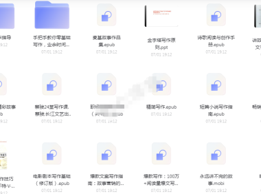 (2490)网文网络小说写作教程+书籍