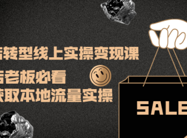 (2528)实体店转型线上实操变现课:实体店老板必看,快速获取本地流量实操