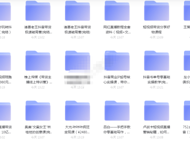 （2560）抖音直播课程合集 打包阿里云网盘分享