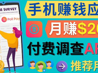 (2569)使用手机完成在线调查,推荐新用户,任务简单,业余时间月赚200美元