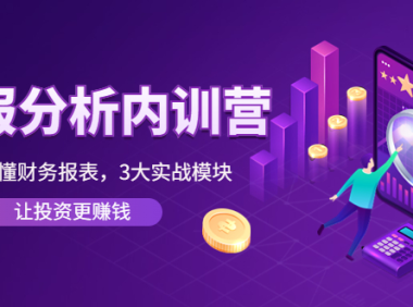 (2666)《财报分析内训营》0基础看懂财务报表,3大应用实战模块,让投资更赚钱