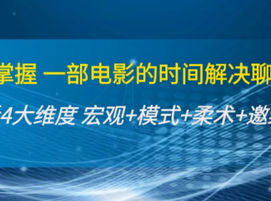 (2712)谈话掌握一部电影的时间解决聊天问题:谈话四大维度:宏观+模式+柔术+邀约