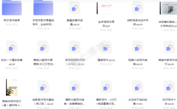 （2490）网文网络小说写作教程+书籍