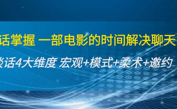 （2712）谈话掌握一部电影的时间解决聊天问题：谈话四大维度:宏观+模式+柔术+邀约