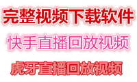 （3071）快手直播回放视频/虎牙直播回放视频完整下载(电脑软件+视频教程)