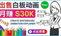 (3087)如何用最简单制作白板动画(WhiteBoard Animation)月赚3万美元