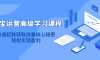 (3190)淘宝运营高级学习课程:快速获取流量核心秘密,轻松实现盈利!