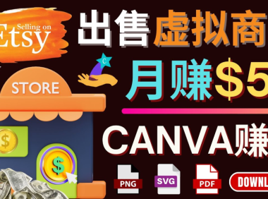 (3029)通过Etsy出售Canva模板,操作简单,收益高,月赚5000美元