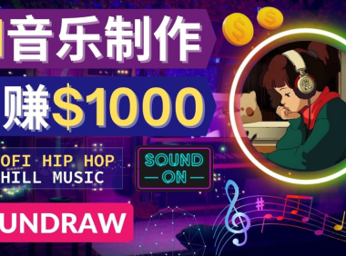 (3037)无需任何音乐基础: 使用AI软件制作Lofi Hip Hop Chill Music 月赚1000美元