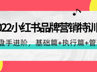 (3083)2022小红书品牌营销特训营:操盘手进阶,基础篇+执行篇+管理篇(42节)