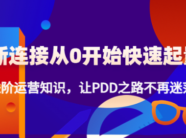 (3179)新连接从0开始快速起量:进阶运营知识,让拼多多之路不再迷茫!