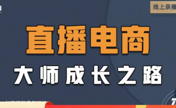 （2986）直播电商高手成长之路：教你成为直播电商大师，玩转四大板块（25节）