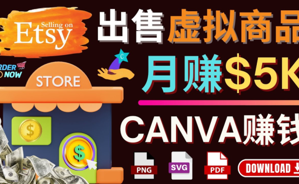 （3029）通过Etsy出售Canva模板，操作简单，收益高，月赚5000美元
